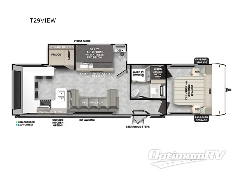 2024 Forest River Wildwood T29VIEW Floorplan Photo