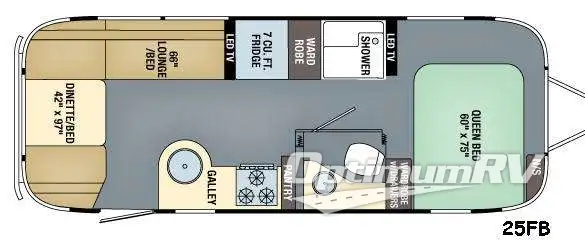 2017 Airstream Flying Cloud 25FB Floorplan Photo