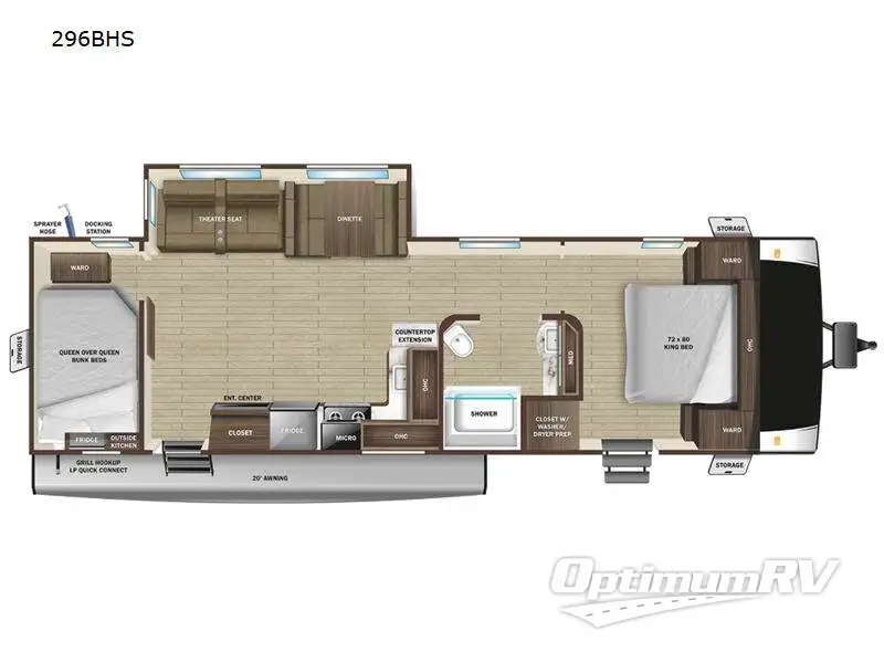 2023 Highland Ridge Open Range Light M-296BHS RV Floorplan Photo