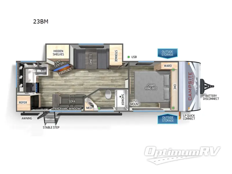 2025 Forest River Campsite Reserve 23BM Floorplan Photo