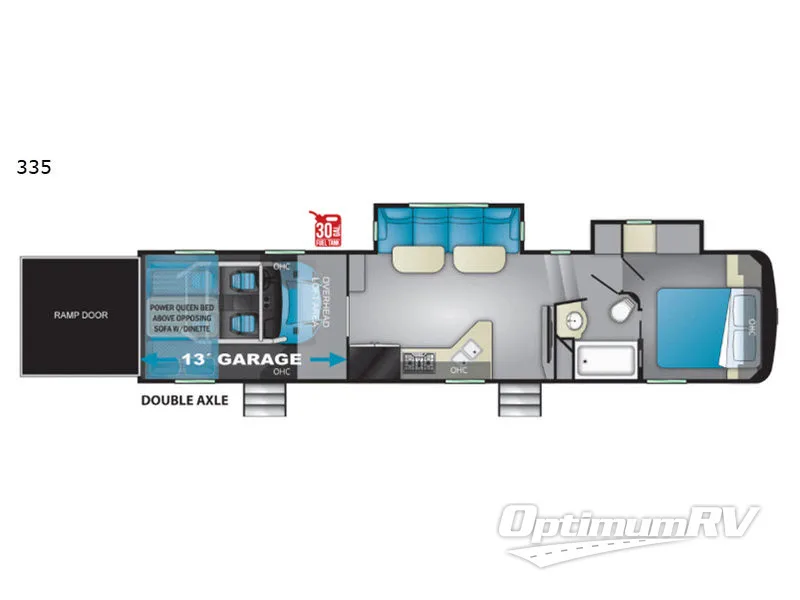 2019 Heartland Fuel 335 RV Floorplan Photo