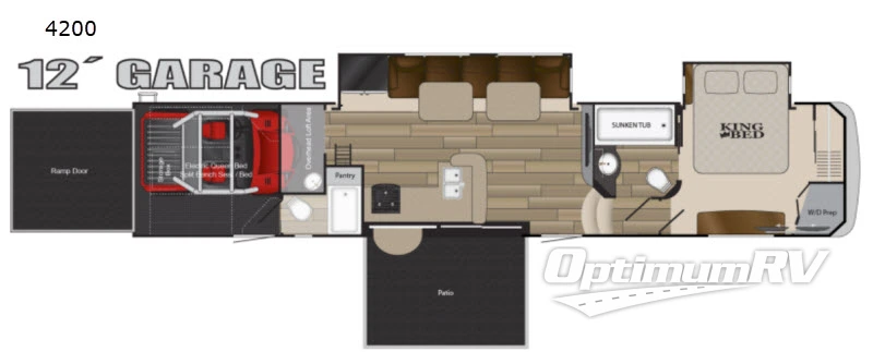 2018 Heartland Cyclone 4200 RV Floorplan Photo