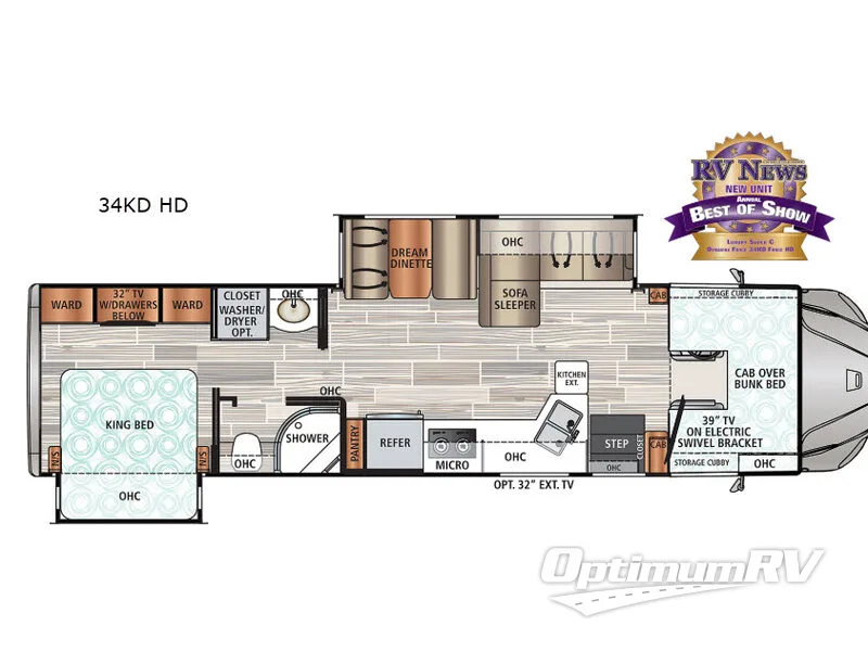 2020 Dynamax FORCE HD 34KD HD Floorplan Photo