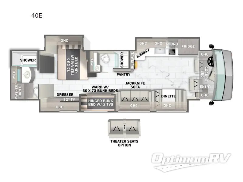 2025 Forest River Berkshire XL 40E RV Floorplan Photo