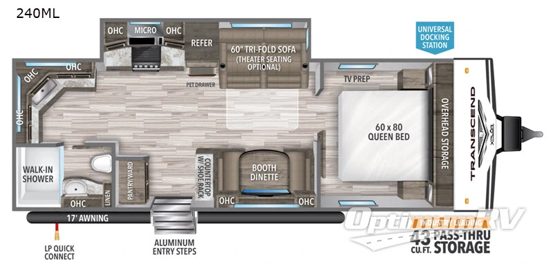 2021 Grand Design Transcend Xplor 240ML Floorplan Photo