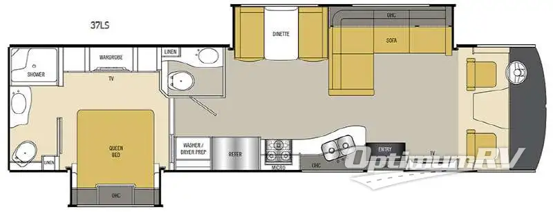2016 Coachmen Mirada Select 37LS RV Floorplan Photo