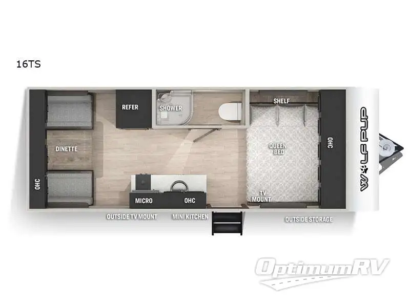 2022 Forest River Cherokee Wolf Pup 16TS Floorplan Photo