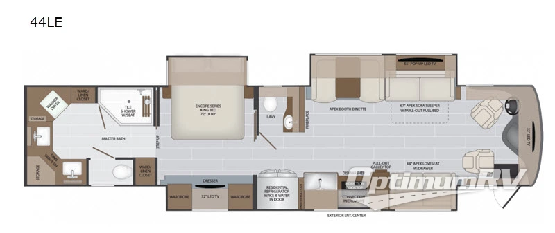 2021 Holiday Rambler Armada 44LE Floorplan Photo