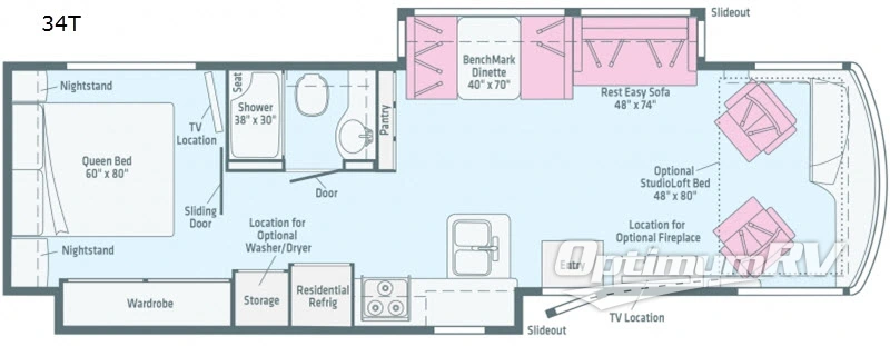 2019 Winnebago Forza 34T Floorplan Photo