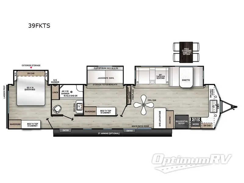 2024 Coachmen Catalina Destination Series 39FKTS Floorplan Photo