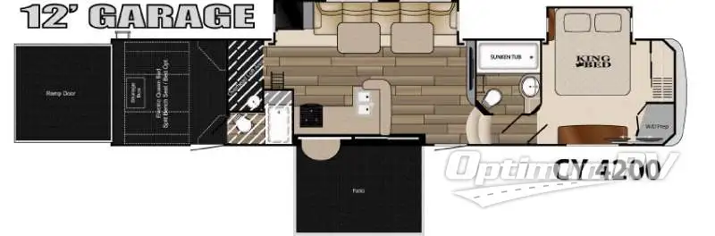 2015 Heartland Cyclone 4200 Floorplan Photo