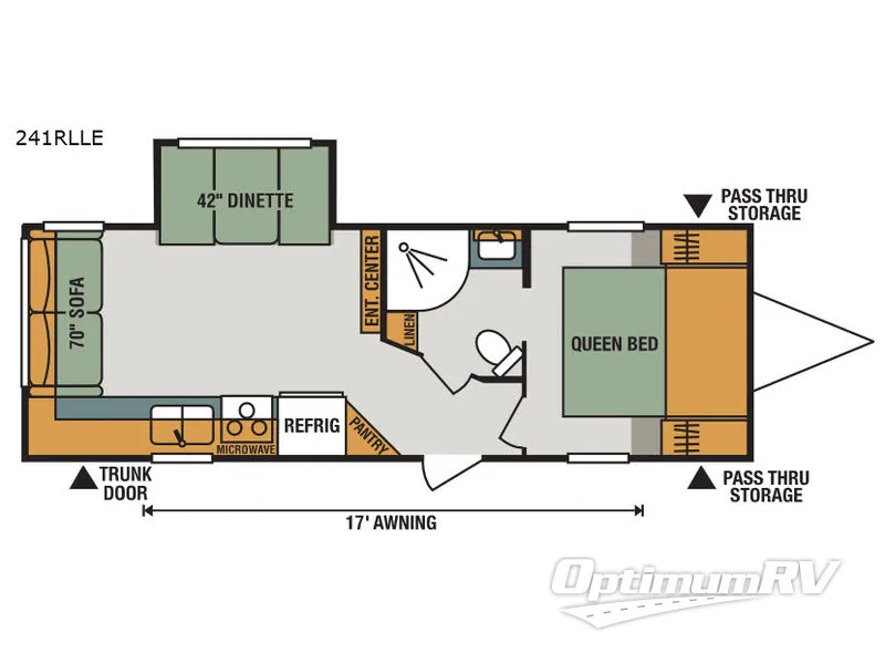 2018 KZ Sportsmen LE 241RLLE RV Floorplan Photo