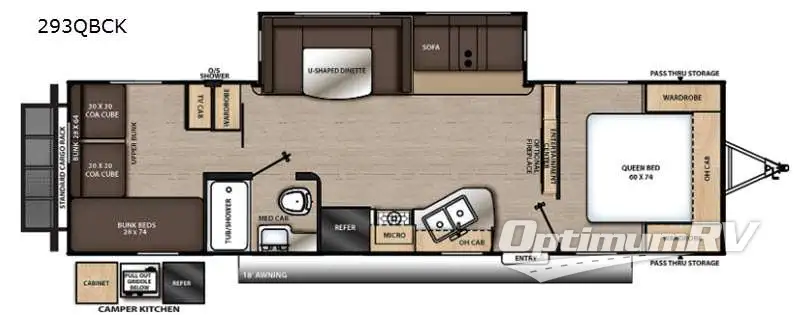 2021 Coachmen Catalina Legacy 293QBCK RV Floorplan Photo