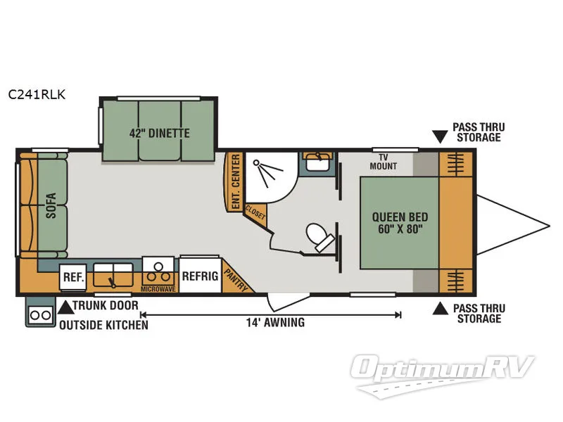 2018 KZ Connect C241RLK Floorplan Photo