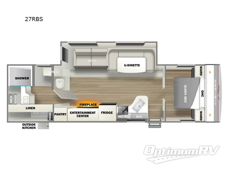2025 Prime Time Avenger 27RBS Floorplan Photo