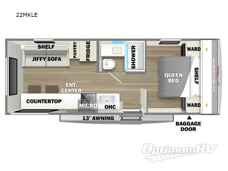2025 Prime Time Avenger LE 22MKLE Floorplan Photo