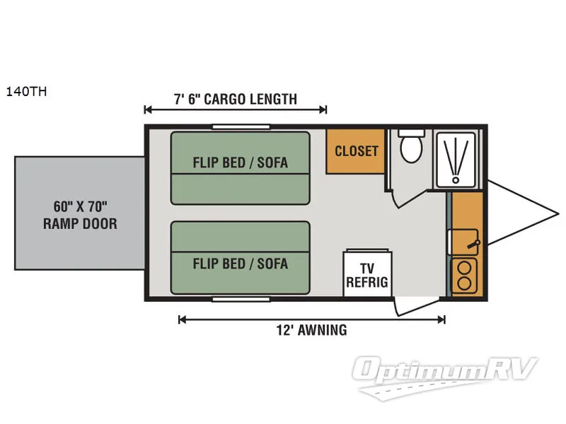 2018 KZ SPORTSMEN CLASSIC 140TH Floorplan Photo