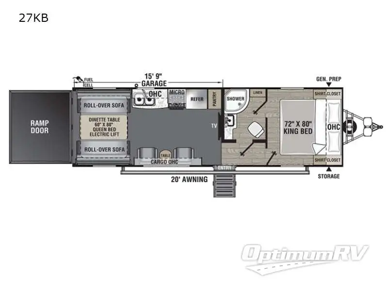 2021 Coachmen Adrenaline 27KB Floorplan Photo