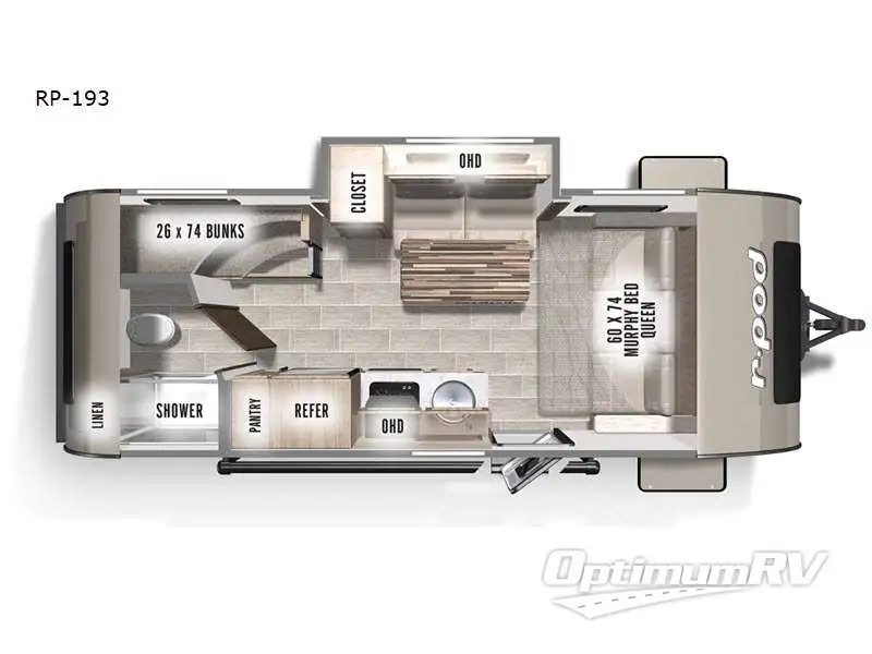 2022 Forest River R Pod RP-193 Floorplan Photo
