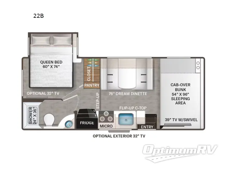 2022 Thor Four Winds 22B RV Floorplan Photo