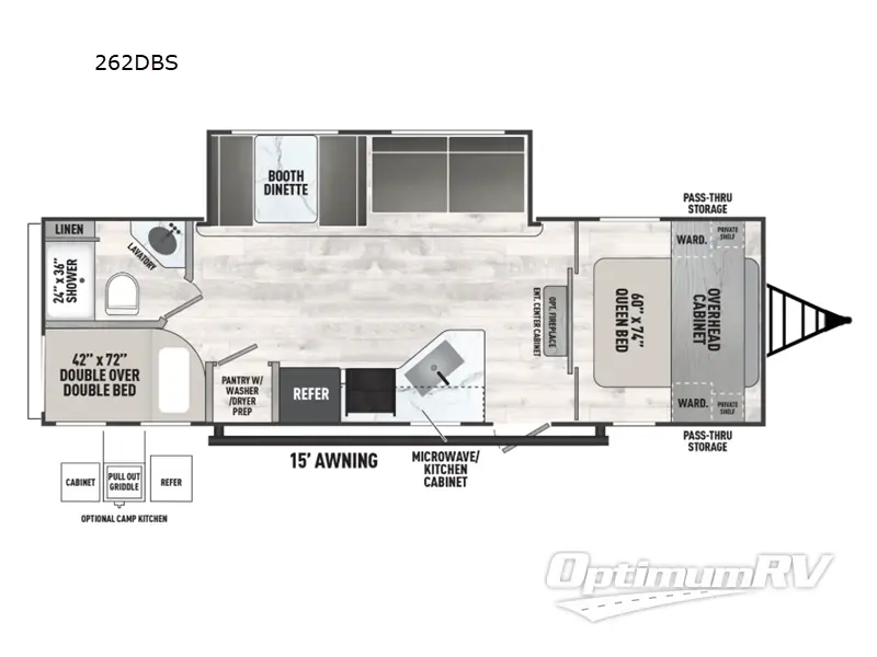 2026 Forest River Viking 6K Series 262DBS Floorplan Photo