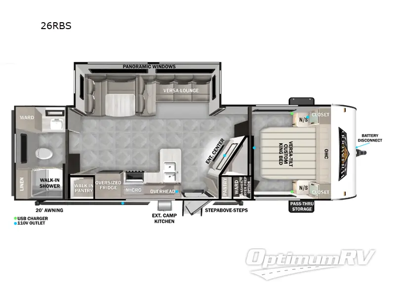 2024 Forest River Wildwood 26RBS Floorplan Photo