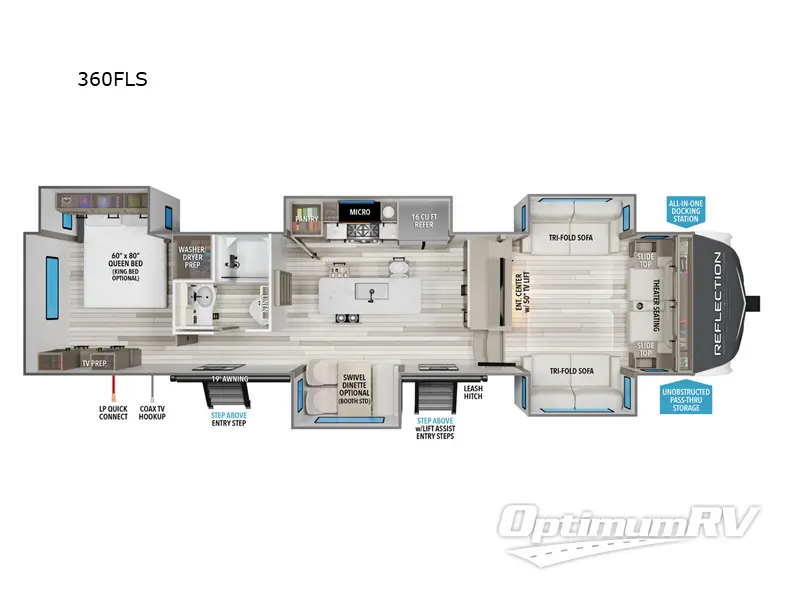2025 Grand Design Reflection 360FLS Floorplan Photo