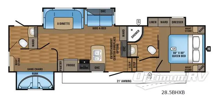2017 Jayco Eagle HT 28.5BHXB Floorplan Photo