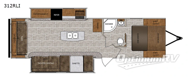 2018 Forest River Wildcat 312RLI RV Floorplan Photo