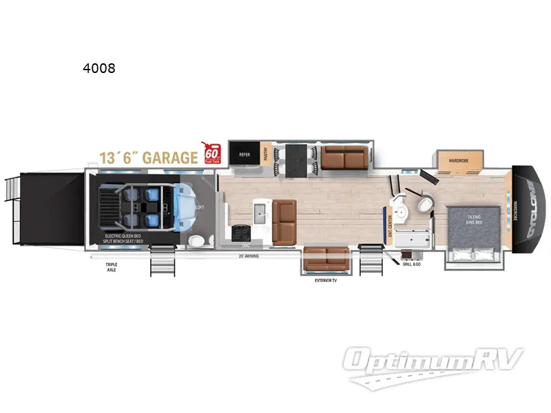 2026 Heartland Cyclone 4008 Floorplan Photo