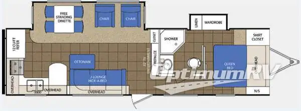 2013 Prime Time LaCrosse 303RKS Floorplan Photo
