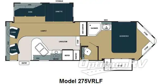 2012 Forest River V-Cross Platinum 275VRL RV Floorplan Photo