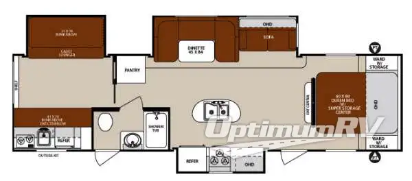 2014 Forest River Surveyor Cadet SC 321BHTS RV Floorplan Photo