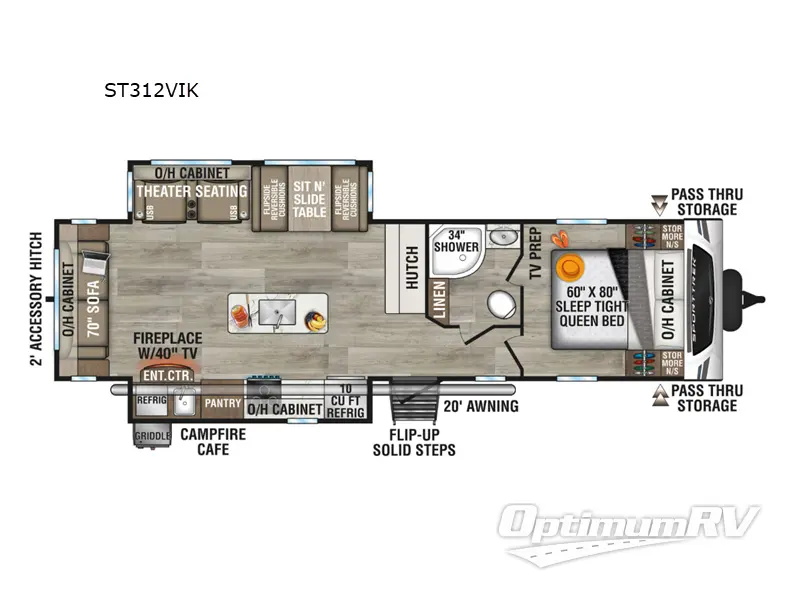 2026 Venture SportTrek ST312VIK RV Floorplan Photo