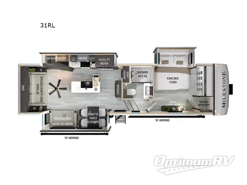 2026 Heartland Milestone 31RL RV Floorplan Photo