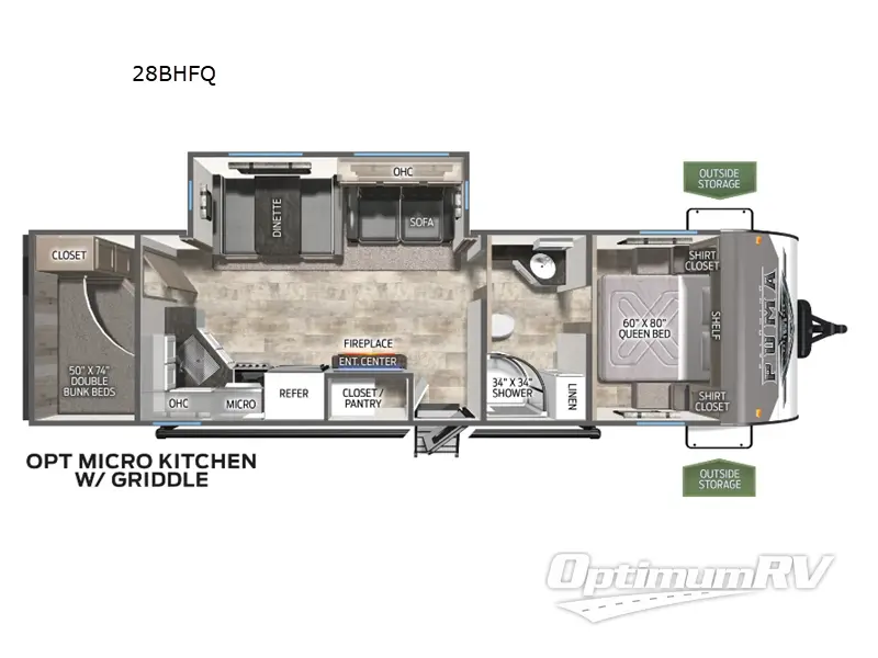 2024 Palomino Puma 28BHFQ Floorplan Photo