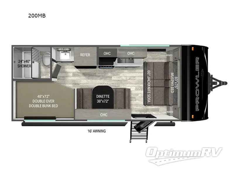 2026 Heartland Prowler 200MB Floorplan Photo