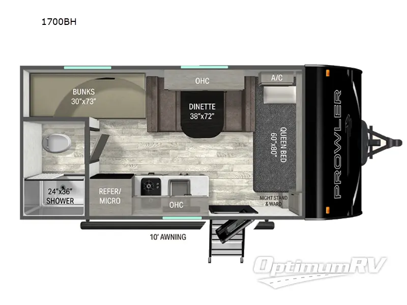 2026 Heartland Prowler 1700BH Floorplan Photo