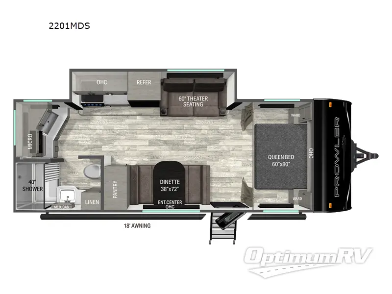 2026 Heartland Prowler 2201MDS Floorplan Photo