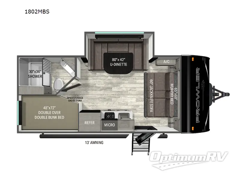 2026 Heartland Prowler 1802MBS Floorplan Photo
