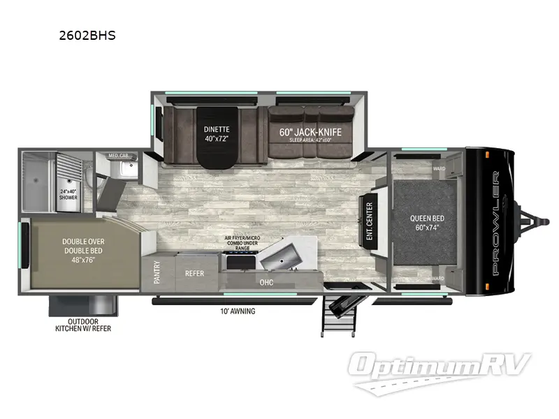 2027 Heartland Prowler 2602BHS RV Floorplan Photo