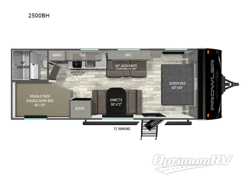 2026 Heartland Prowler 2500BH Floorplan Photo