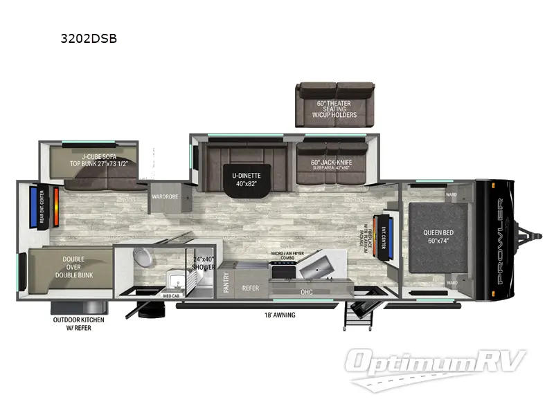 2027 Heartland Prowler 3202DSB Floorplan Photo