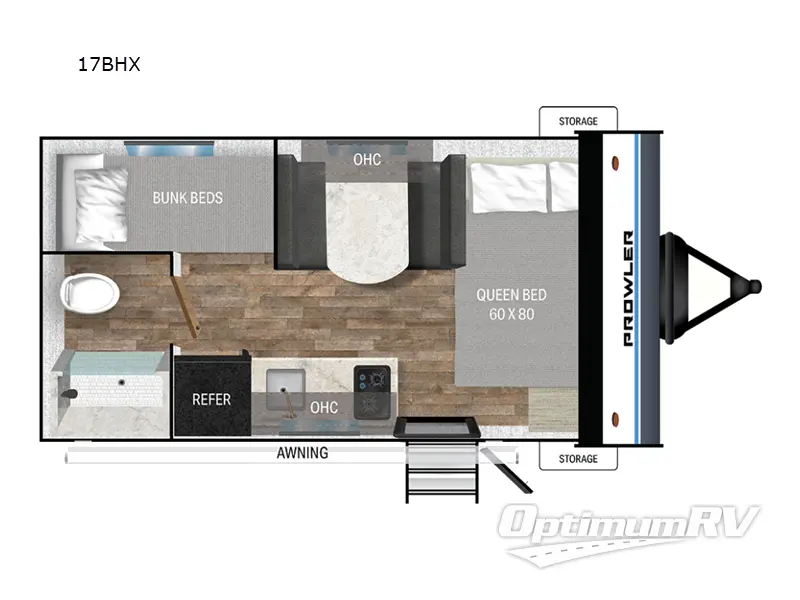 2025 Heartland Prowler Lynx 17BHX Floorplan Photo