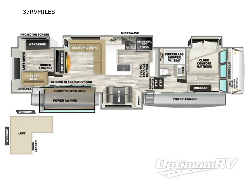 2027 Forest River Sabre 37RVMILES Floorplan Photo