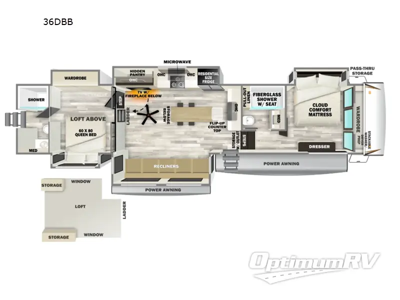2027 Forest River Sabre 36DBB Floorplan Photo