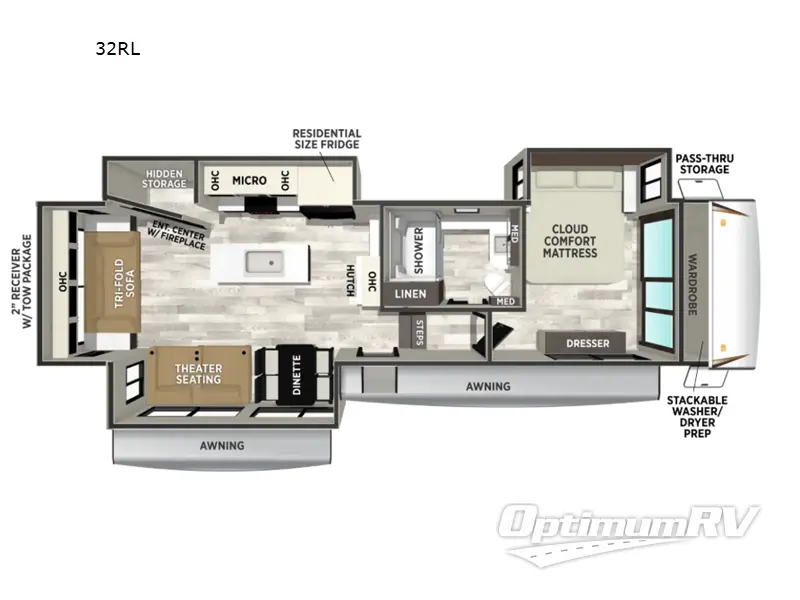 2027 Forest River Sabre 32RL Floorplan Photo