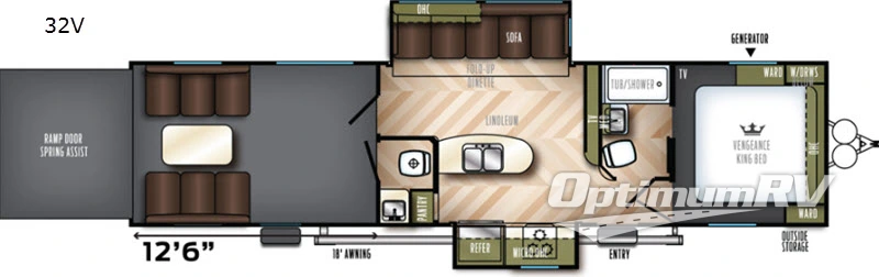 2019 Forest River Vengeance Rogue 32V Floorplan Photo