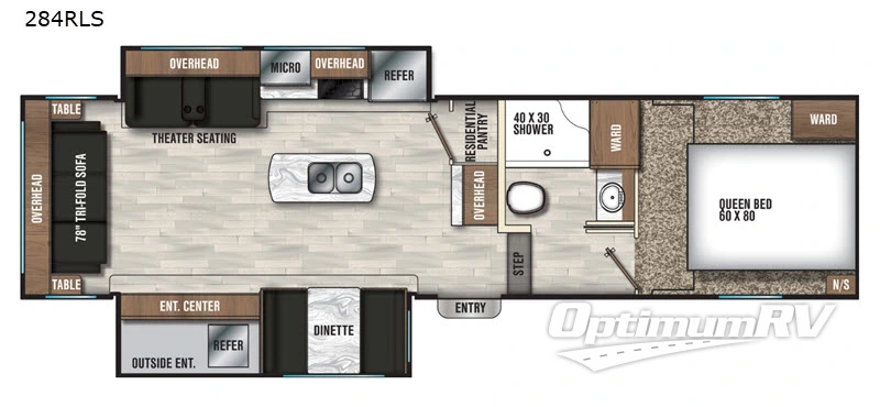 2020 Coachmen Chaparral Lite 284RLS RV Floorplan Photo
