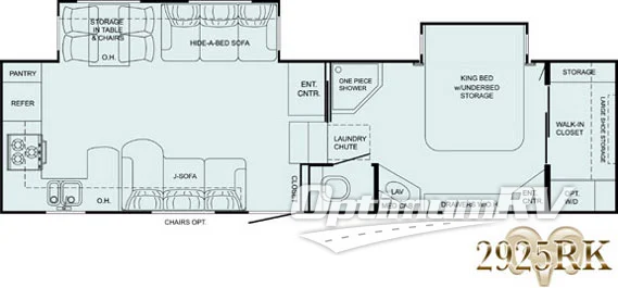 2006 Heartland Bighorn 2925RK Floorplan Photo